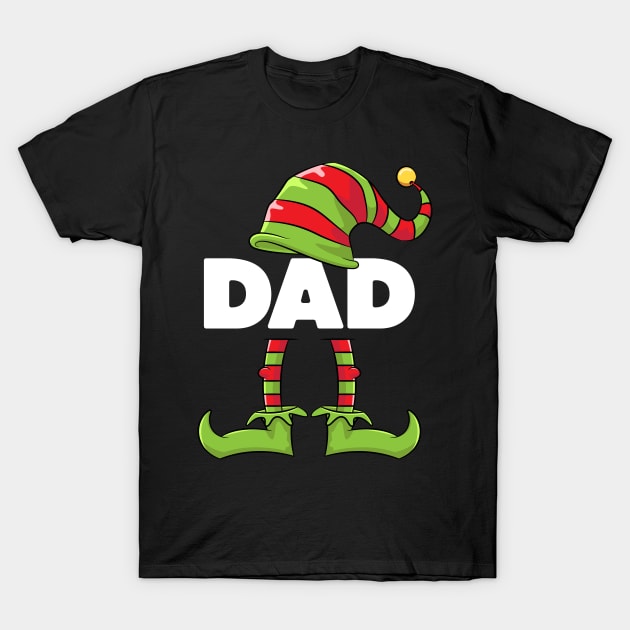 Mens Dad Daddy Elf Funny Matching Christmas Costume Family T-Shirt by teeleoshirts